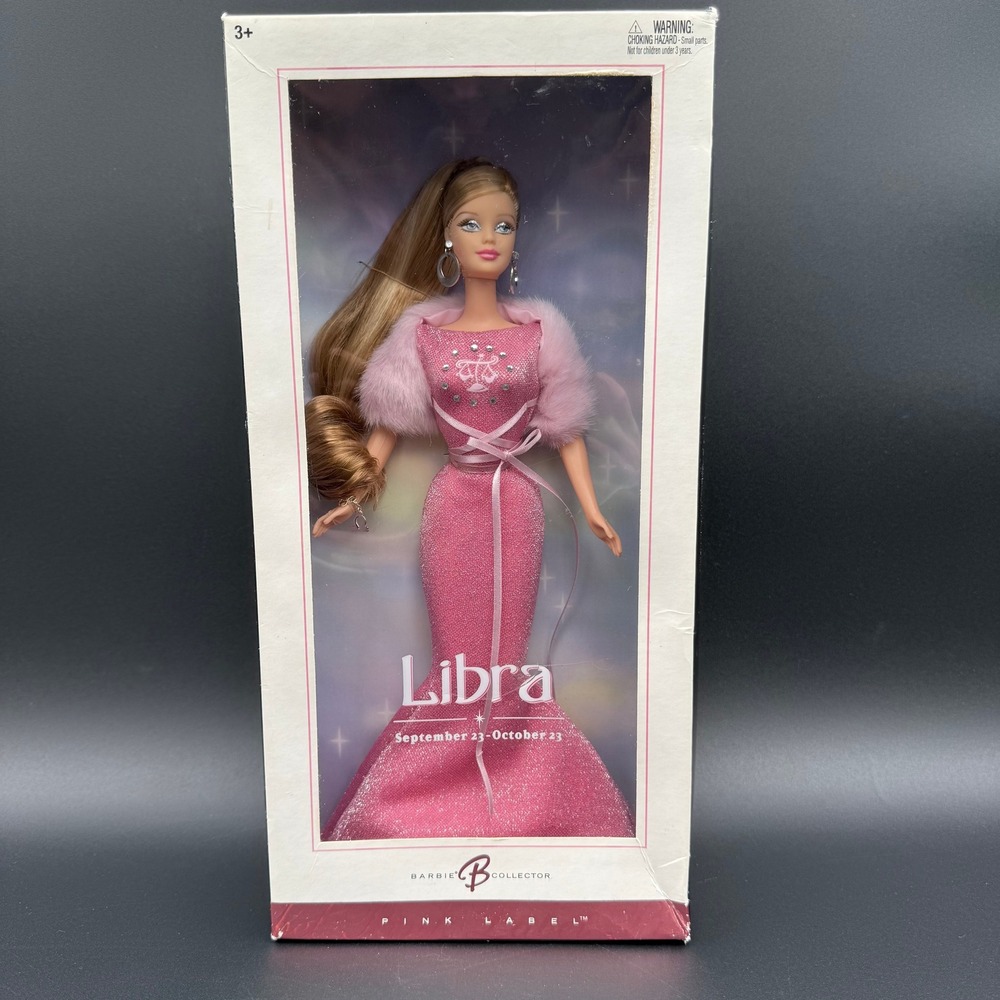 Barbie Collector Libra Zodiac Doll Pink Label 2004 C6243 Pink Gown NRFB